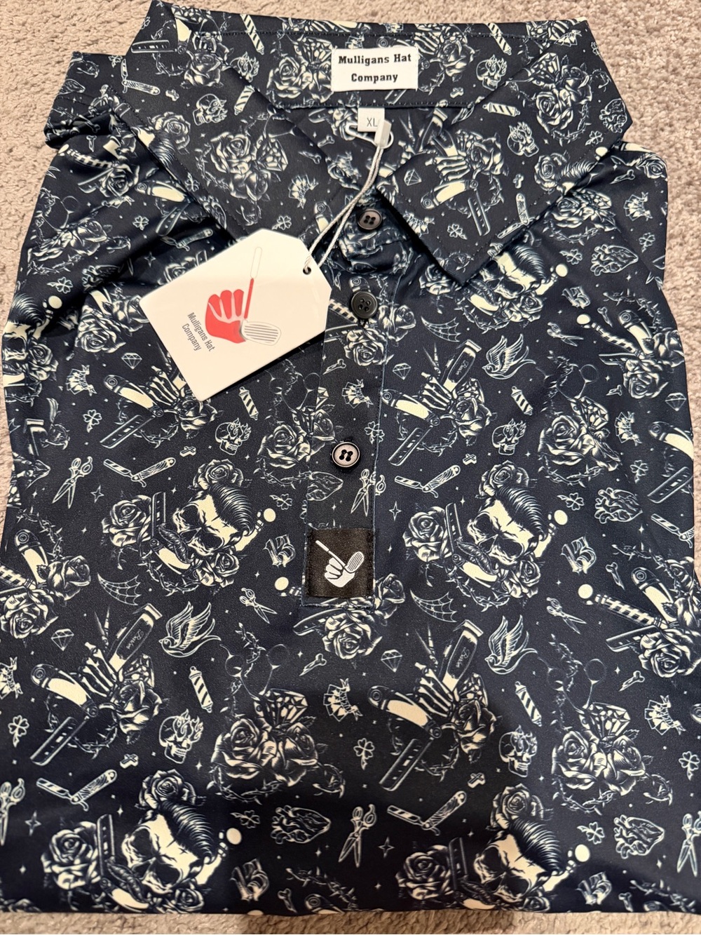 Men’s Navy Graphic Polo